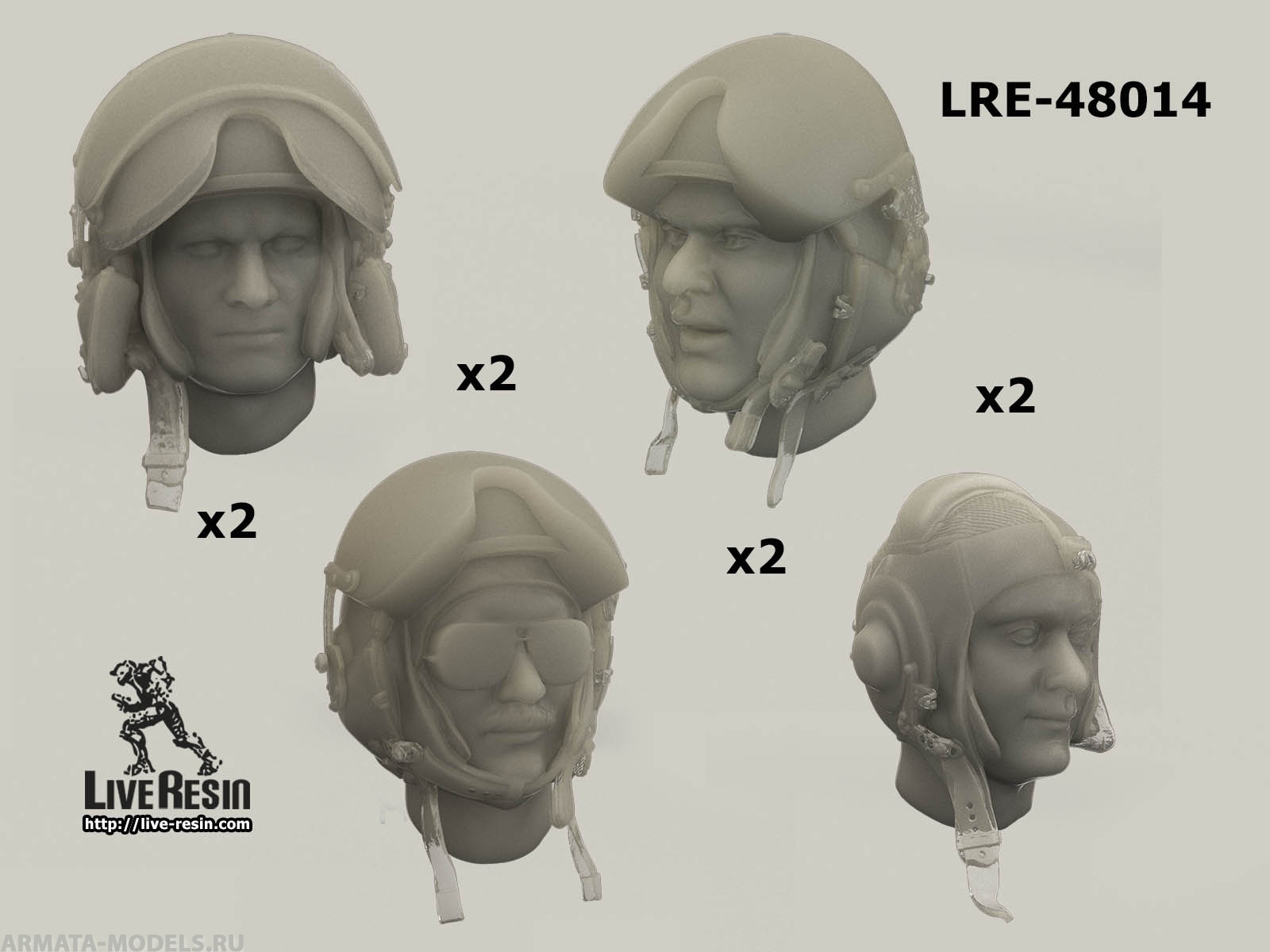 LRE48014 Головы в шлеме ЗШ-3Б с открытым визором