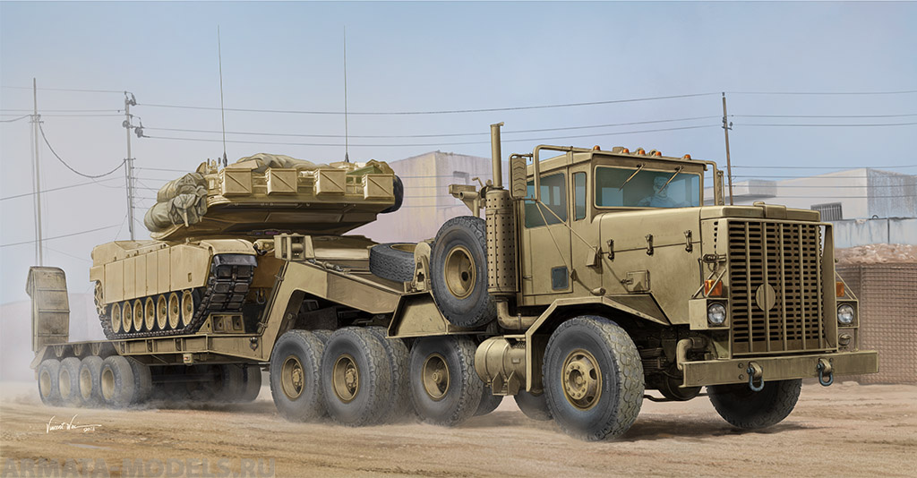 85519 Танковый тягач M911 C-HET w/m747 Heavy Equipment Semi-Trailer