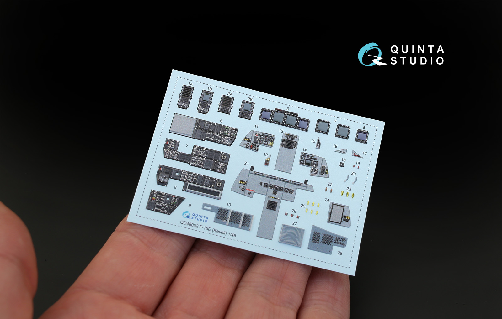 QD48052 1/48 3D Декаль интерьера кабины F-15E (для модели Revell) Quinta Studio