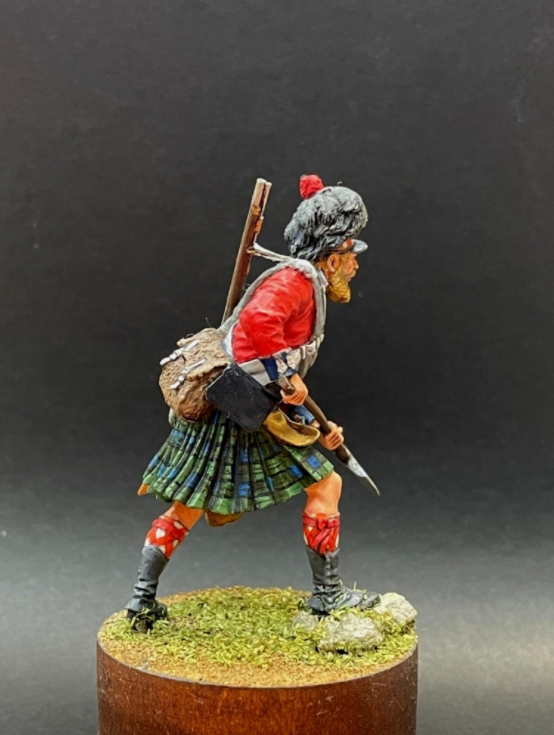 VD-54010(M). Сапер 42-го (Королевских Шотландских горцев) пехотного полка «Черная Стража», 1815 г. белый металл Chronos Miniatures