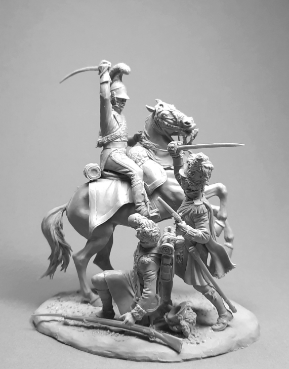 VD-54019(M). Французский шеволежер (№1), 1815 г. 54 мм. Материал - белый металл. Chronos Miniatures