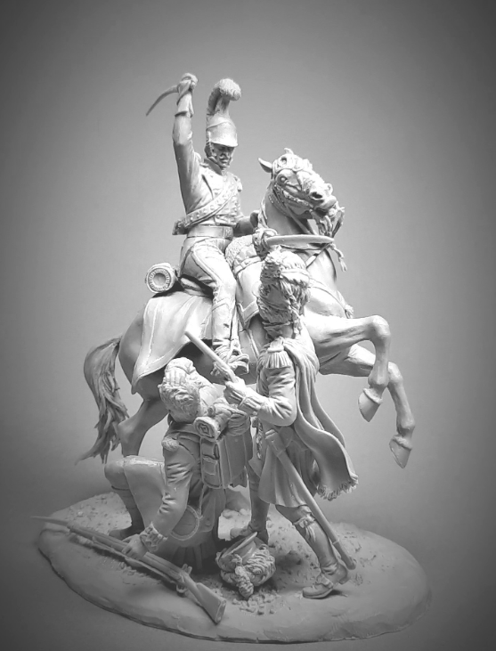 VD-54021(M). Офицер (№2)  42-го (Королевских Шотландских горцев) пехотного полка quot;Черная Стражаquot;, 1815 г. 54 мм. Материал - белый металл. Chronos Miniatures