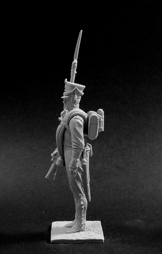 CHM-54218. Унтер-офицер пехотных (или егерских) полков, Россия 1812-14 гг. 54 мм. Материал - смола. Chronos Miniatures