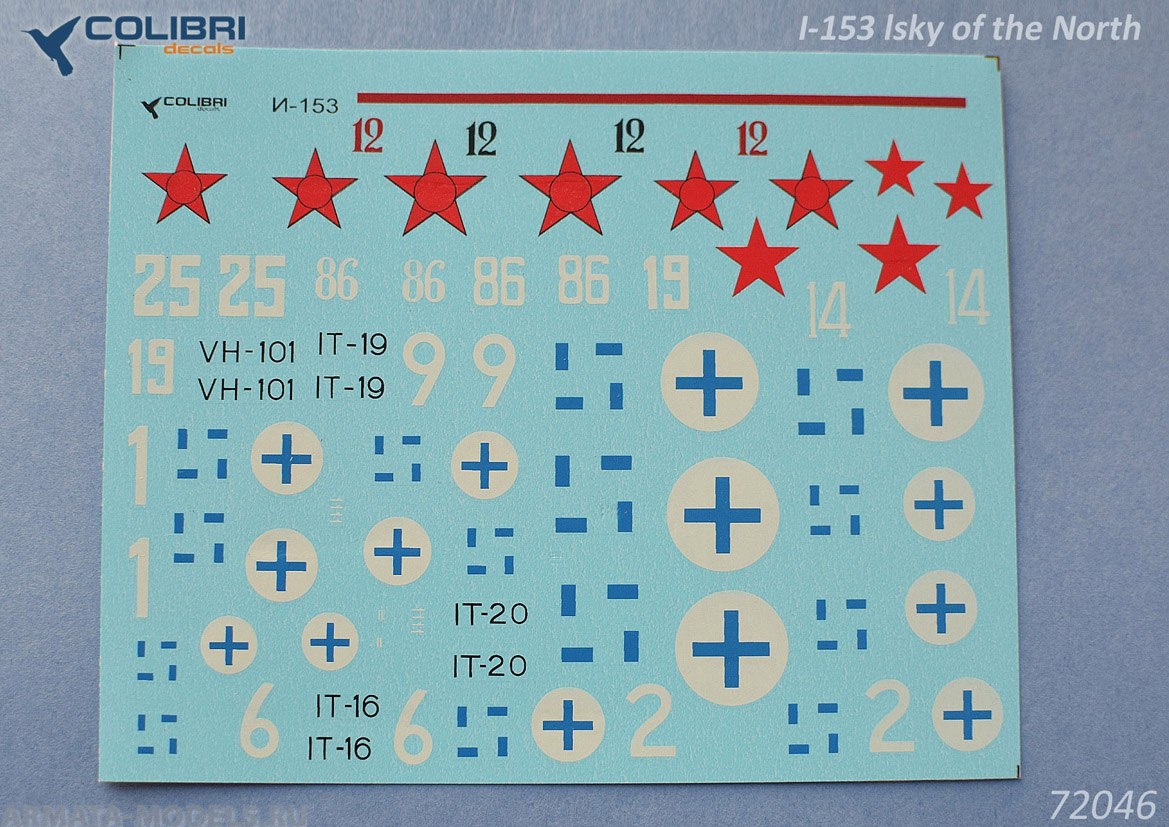 72046CD Декаль I-153  sky of the north 1/72