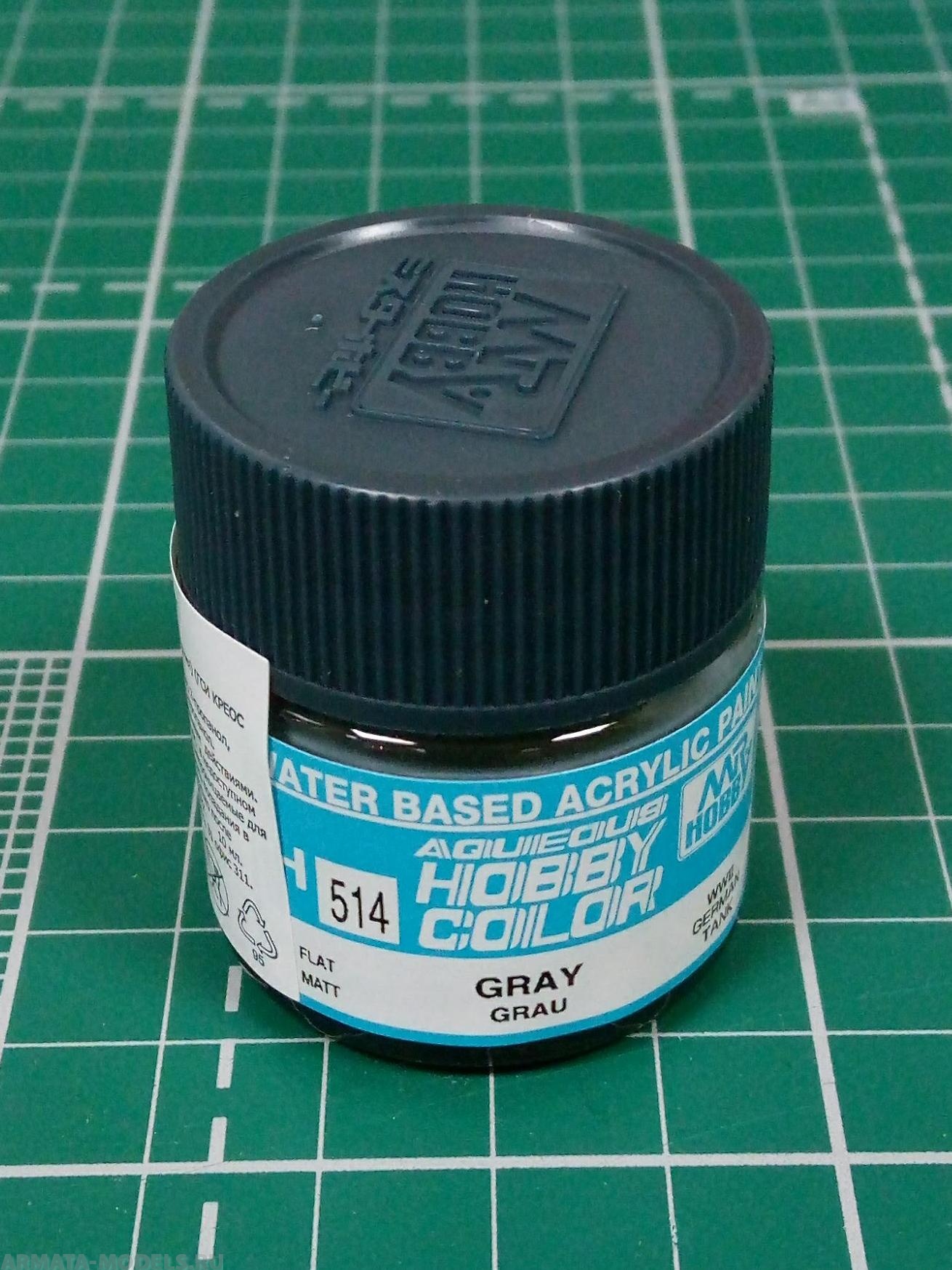 H514 Краска водоразбавляемая художественная т.м. MR.HOBBY 10мл GREY WWII GERMAN TANK
