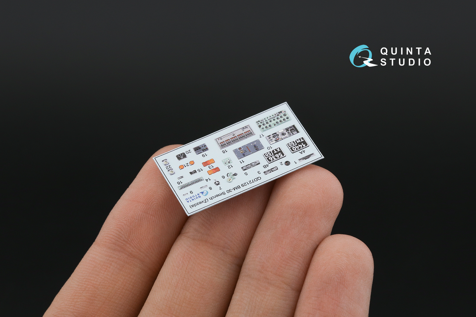 QD72129 3D Декаль интерьера кабины БМ-30 Смерч (Звезда)