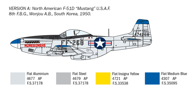 1452ИТ Самолет North American F-51 D  KOREAN WAR (10013160/170621/0366752, ИТАЛИЯ ) Italeri