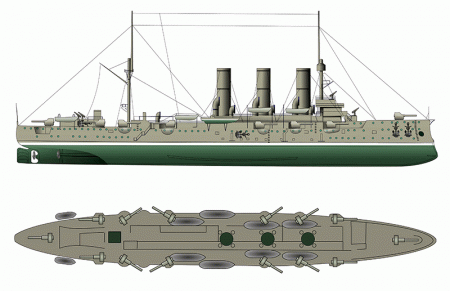 40001 Крейсер Аврора ARK model