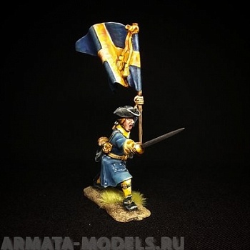 5263ТБ ВИМ, шведский  унтер-офицер со знаменем (Лейб-гвардия), Северная  война, 1/35