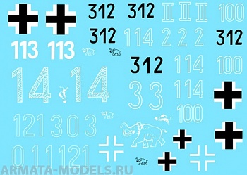 35011CD Декаль Pz  VI  Tiger I  -  Part I   501,502,505, sPzAbt 1/35