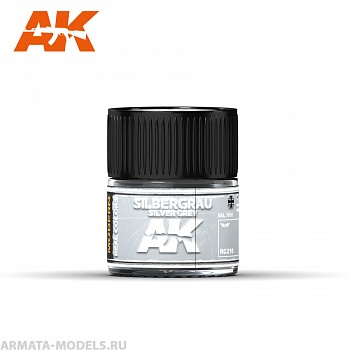 RC210 Краска Real Colors Silbergrau -Silver Grey RAL 7001 10ml