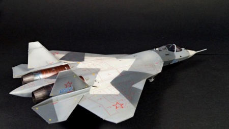 72041 ПАК-ФА Т-50 Истребитель ВКС России 5-го поколения (без смолы) ARK model