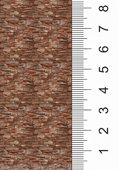 040tkb006 Текстура коричневого декоративного кирпича для макетов. Лист А4.