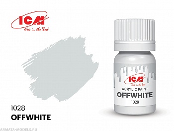 C1028 Краска для творчества, 12 мл, цвет Грязно-белый(Offwhite)