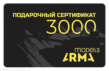 AMPS3000 Подарочный сертификат Armata-Models номиналом 3000 рублей