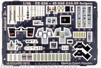49656 Фототравление JAS-39A/C Gripen Interior/exterior For Kitty Hawk  kit