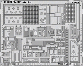 49632 Фототравление Tu-2T interior S.A.for Xutong model