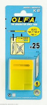Лезвие OLFA перовое для AK-1, 11х6х0,45мм, 25шт
