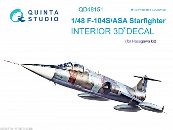 QD48151 3D Декаль интерьера кабины F-104S-ASA (Hasegawa)