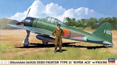 09904 Самолет Mits A6M2b Hasegawa