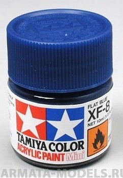 81708T XF-8 Flat Blue (Синяя матовая) краска акрил. 10мл.