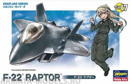 60127 Модель самолета EGG PLANE F-22 RAPTOR  (HASEGAWA) Hasegawa