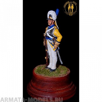 ОП.60.070 Фигура из белого металла Рядовой Екатеринославского кирасирского полка конца 1780-ых г. 