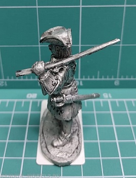 4207ТБ ВИМ, пехота русской армии Петра 1, пеший мушкетер держащий ружье на плече, 54 мм