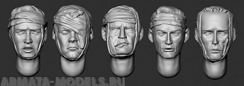 ARM356061 Головы раненых (с волосами) №1