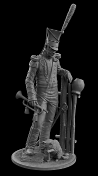 CHM-75076. Штаб-трубач армейских уланских полков, Россия 1812-14 гг. 75 мм. Материал - смола.